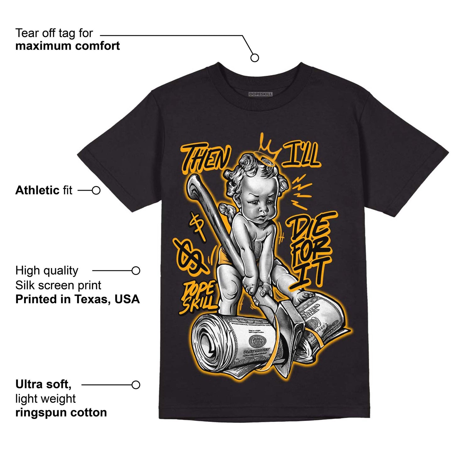 Black Taxi 12s DopeSkill T-Shirt Then I'll Die For It Graphic