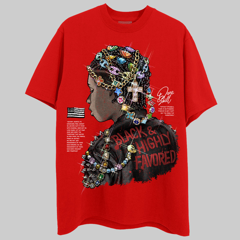 Black and Highly Favored Graphic Unisex DopeSkill T-shirt