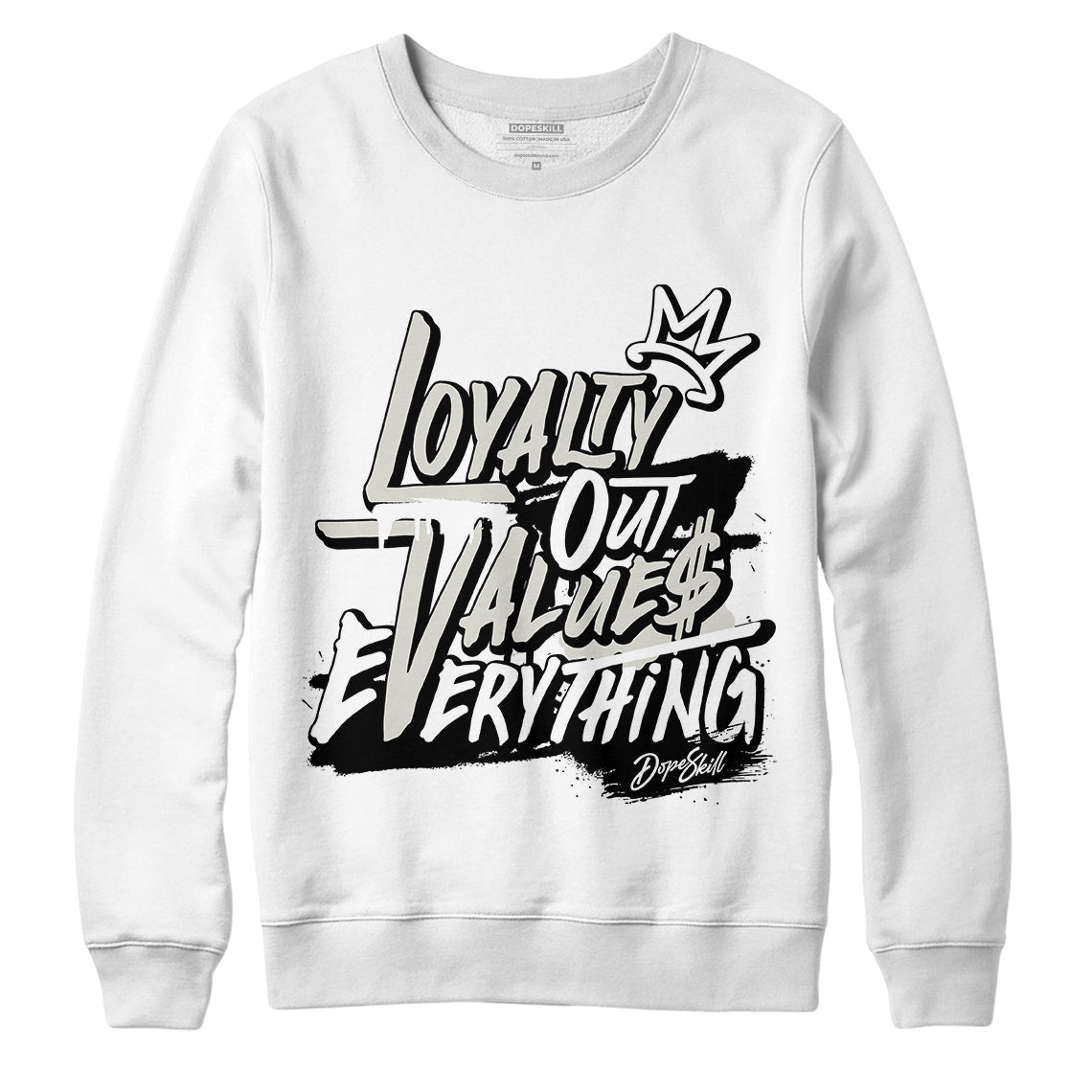 AJ 4 Military Black DopeSkill Sweatshirt LOVE Graphic