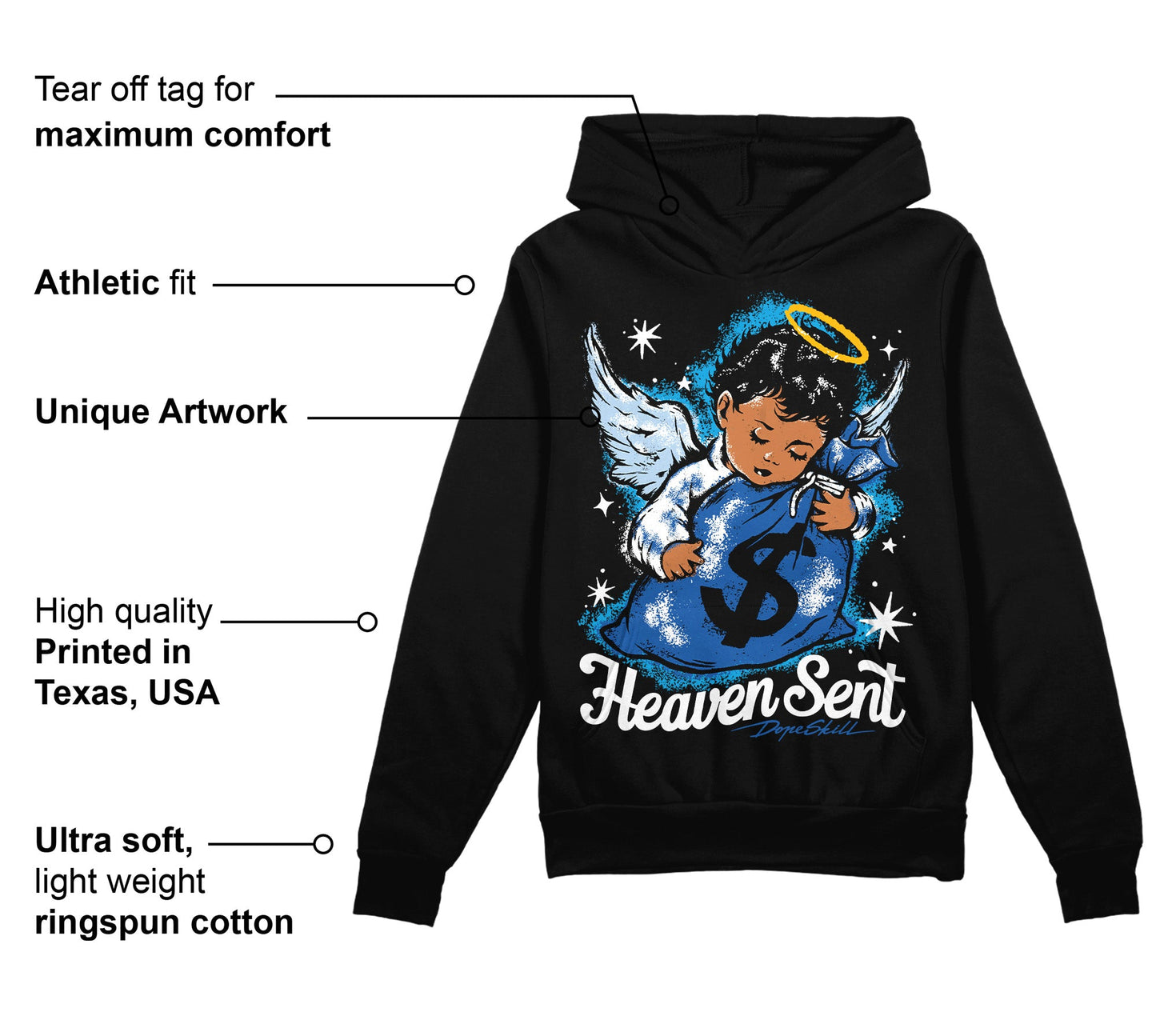 Space Jam 11s DopeSkill Hoodie Sweatshirt Heaven Sent Graphic