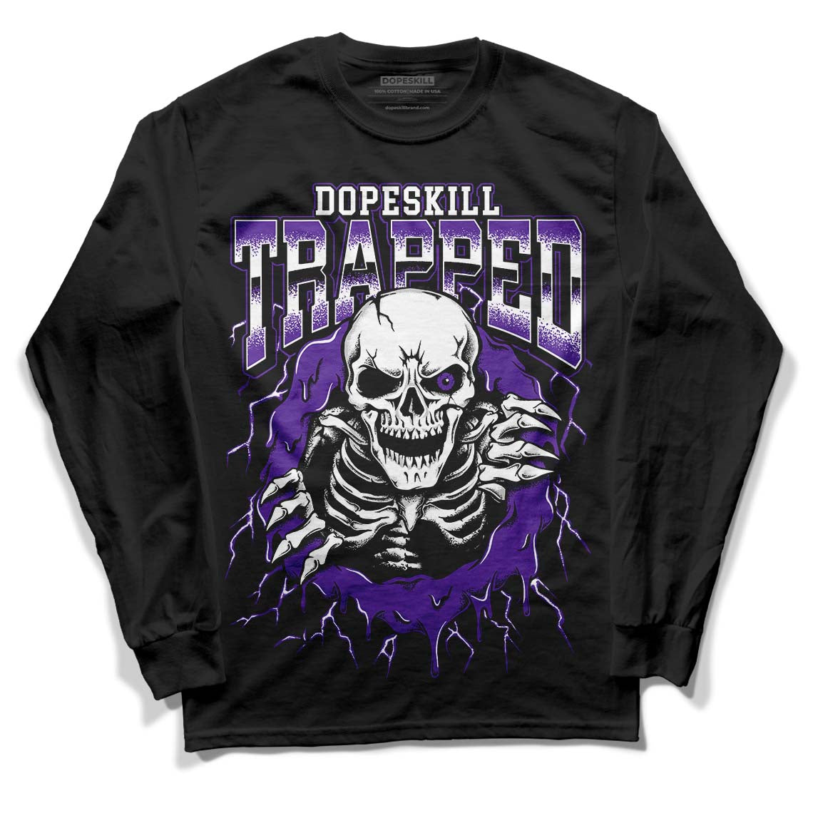 PURPLE Collection DopeSkill Long Sleeve T-Shirt Trapped Halloween Graphic