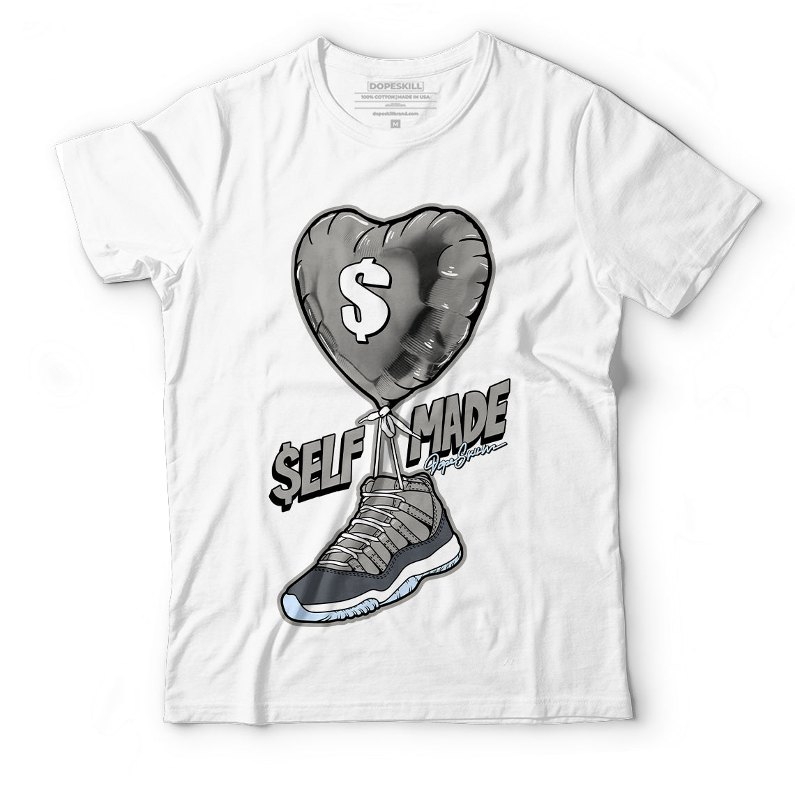 AJ 11 Cool Grey DopeSkill T-Shirt Self Made Graphic