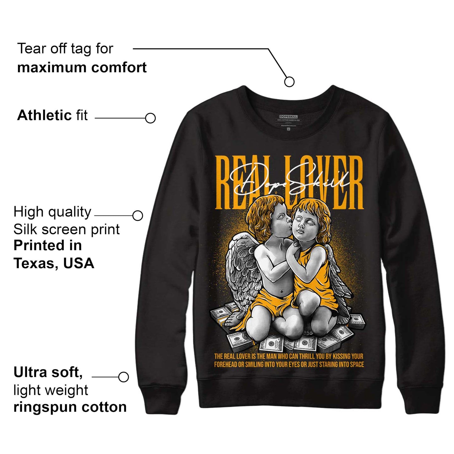 Black Taxi 12s DopeSkill Sweatshirt Real Lover Graphic