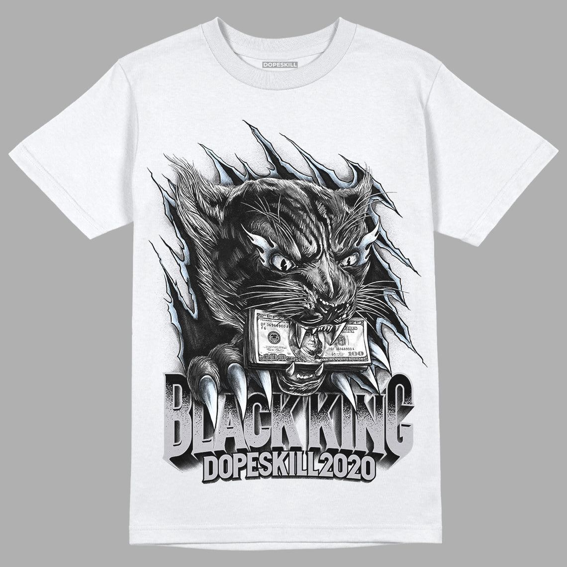 Cement Grey 11s DopeSkill T-Shirt Black King Graphic