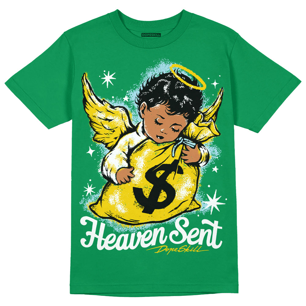 Lucky Green 5s DopeSkill Green T-shirt Heaven Sent Graphic