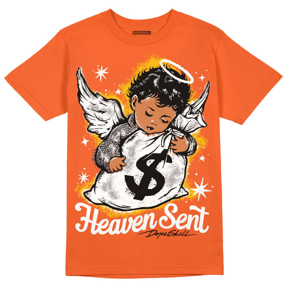 Georgia Peach 3s DopeSkill Orange T-shirt Heaven Sent Graphic