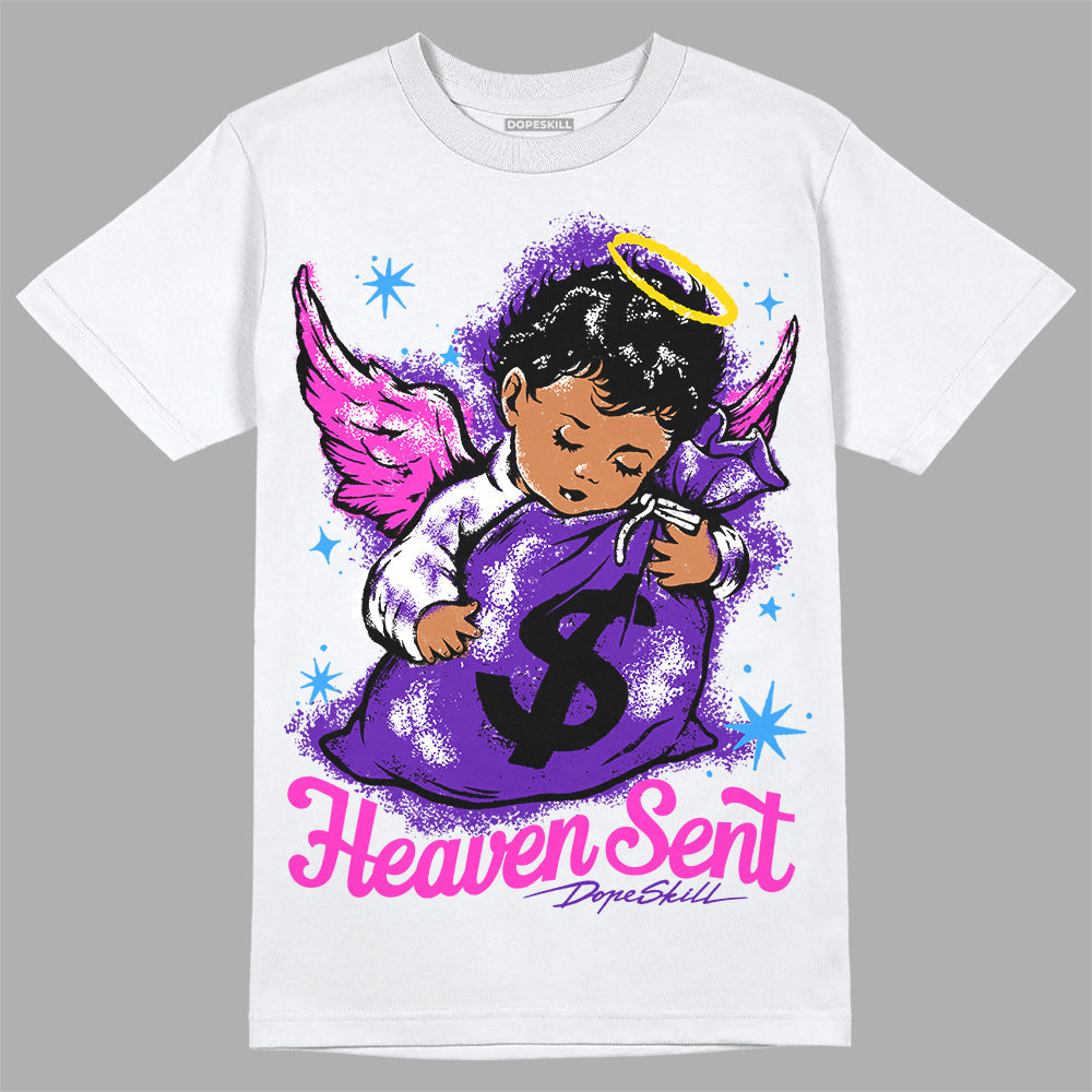 Dunk Purple Championship Court White DopeSkill T-Shirt Heaven Sent Graphic