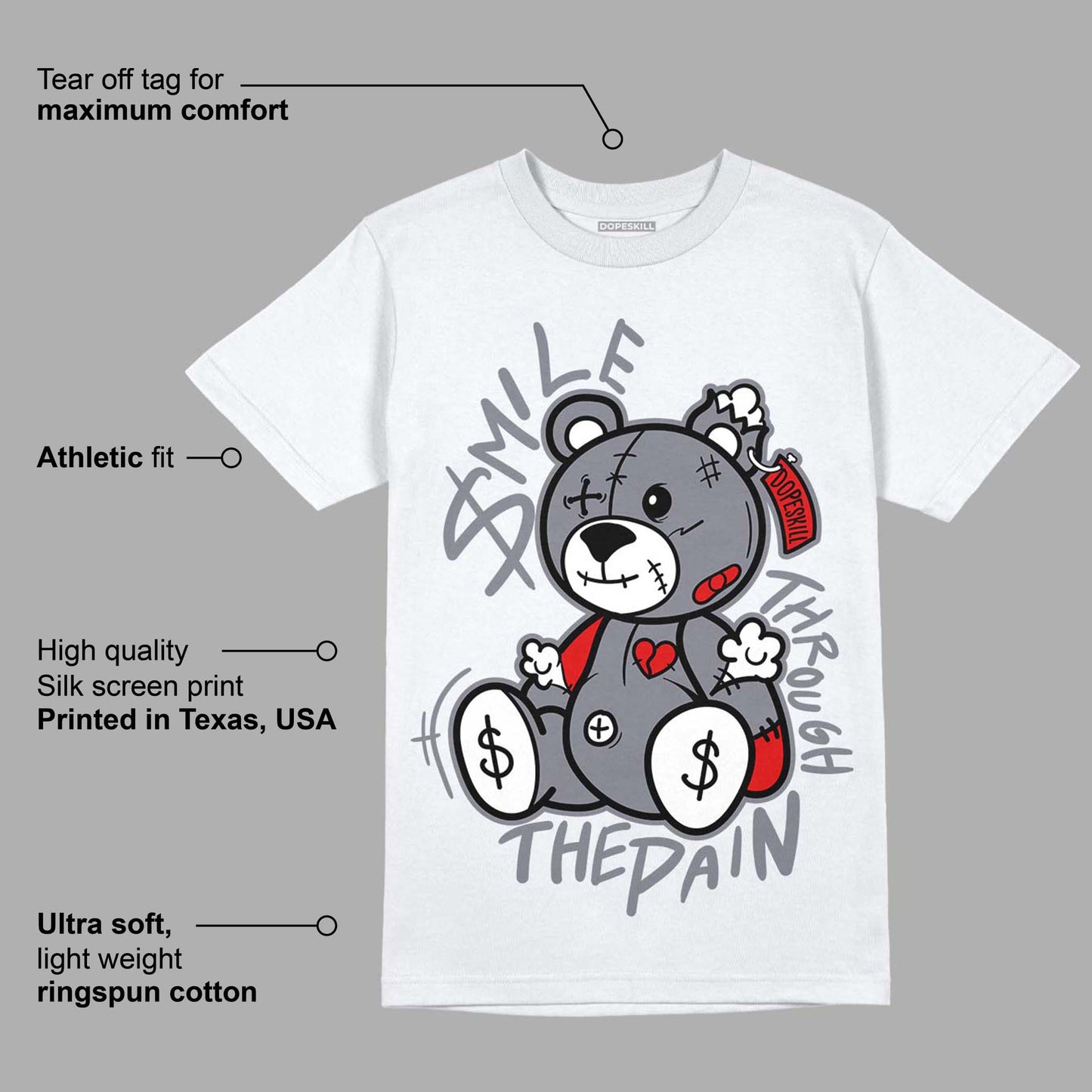 Fire Red 9s DopeSkill T-Shirt BEAN Graphic