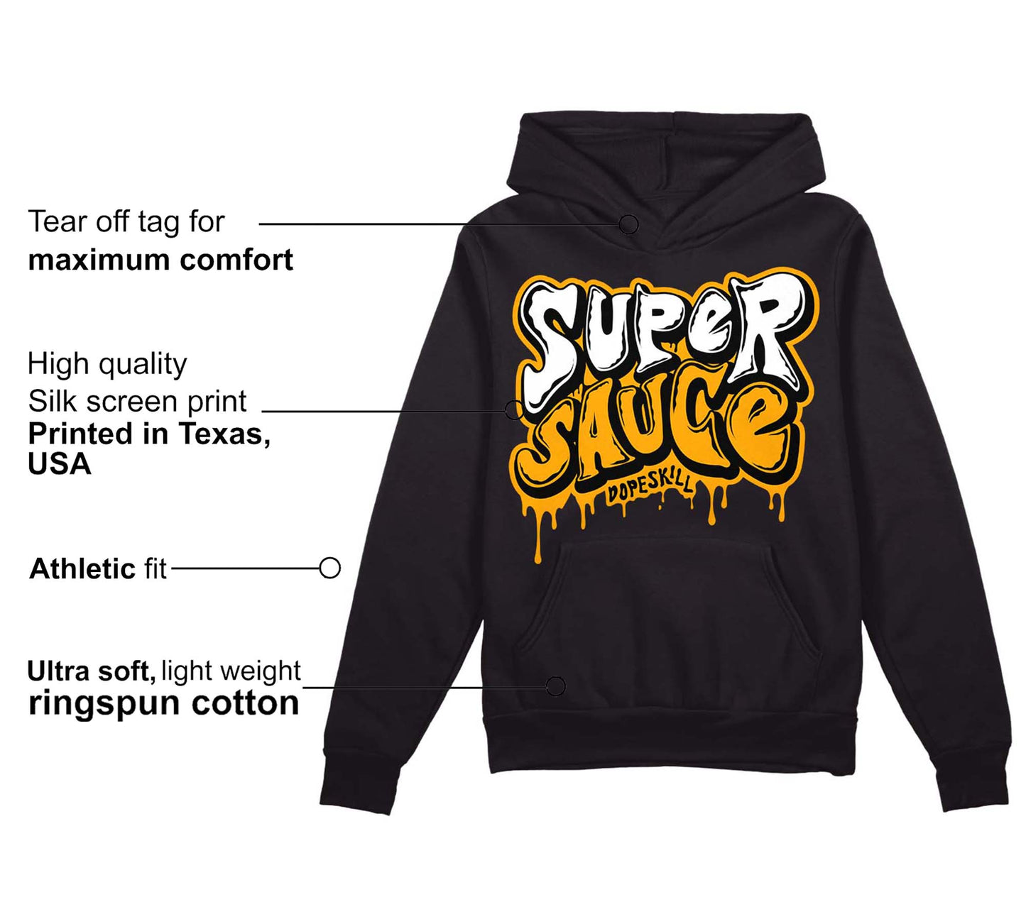 Black Taxi 12s DopeSkill Hoodie Sweatshirt Super Sauce Graphic