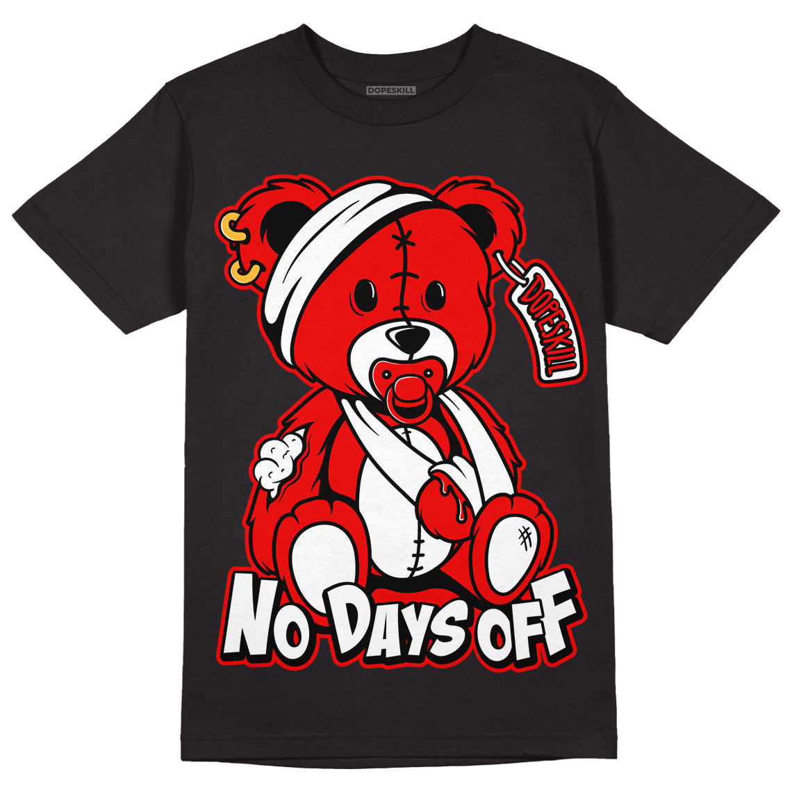 Cherry 11s DopeSkill T-Shirt Hurt Bear Graphic