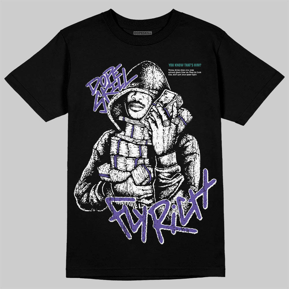 Grape 5s DopeSkill T-Shirt Fly Rich Graphic