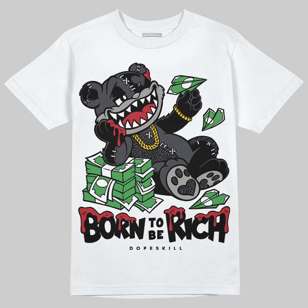 Black Cat 3s DopeSkill T-Shirt Born To Be Rich Graphic