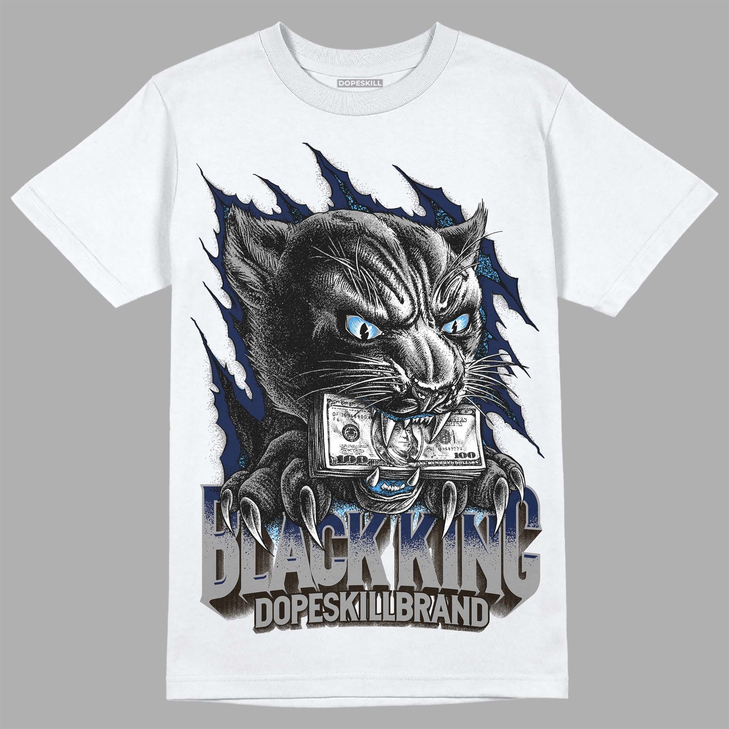 Midnight Navy 3s DopeSkill T-Shirt Black King Graphic