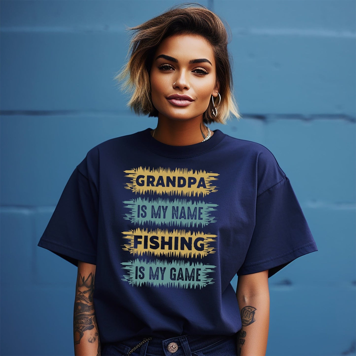 Grandpa is my Fishing Name Funny T-Shirt