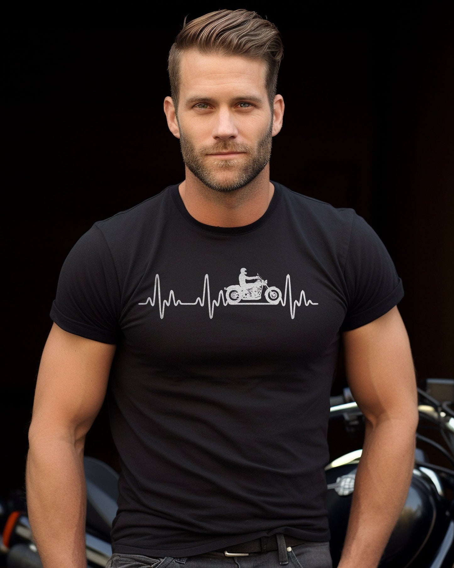 Custom Bike Heartbeat T-Shirt