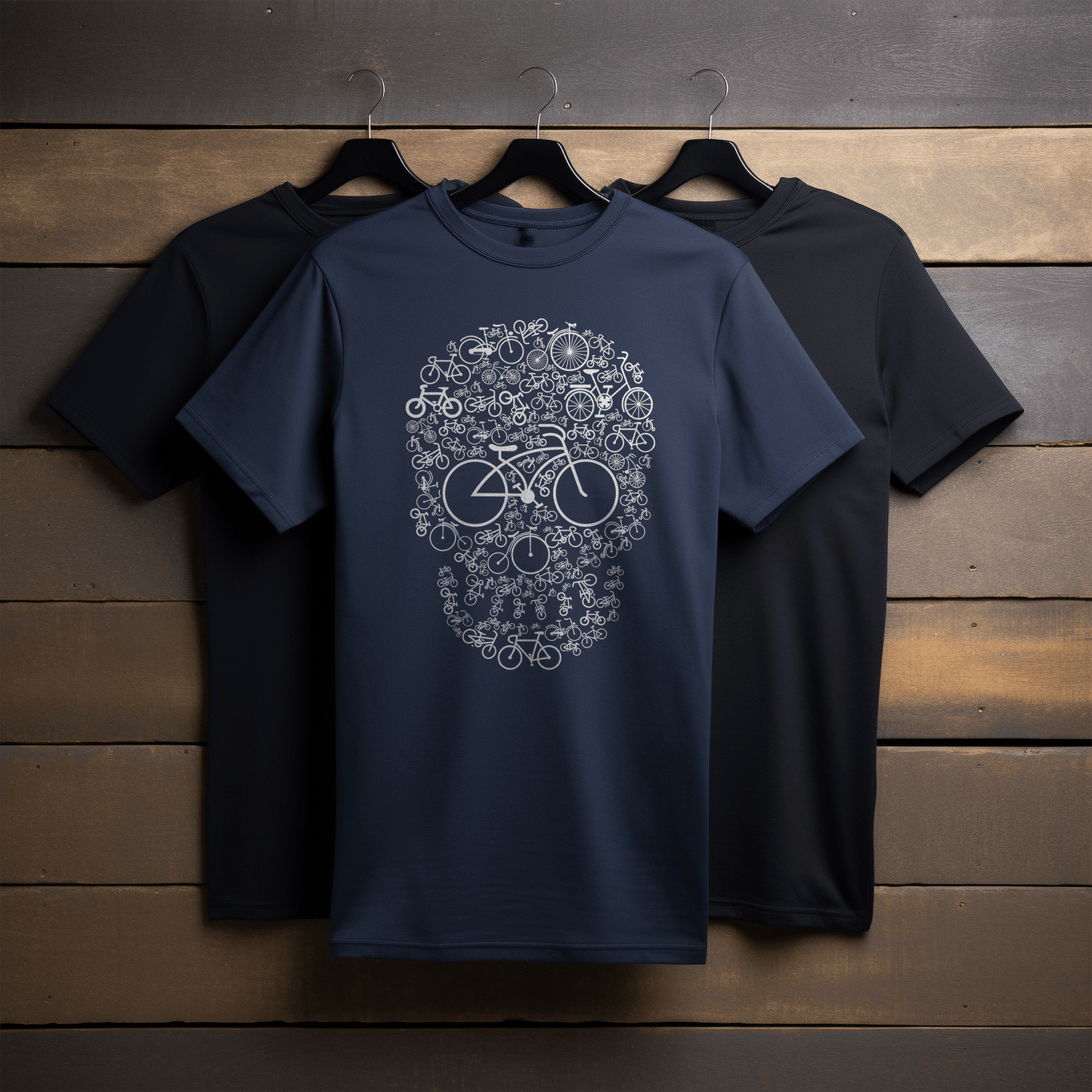 Bicycle Skull TShirt Pedal Power