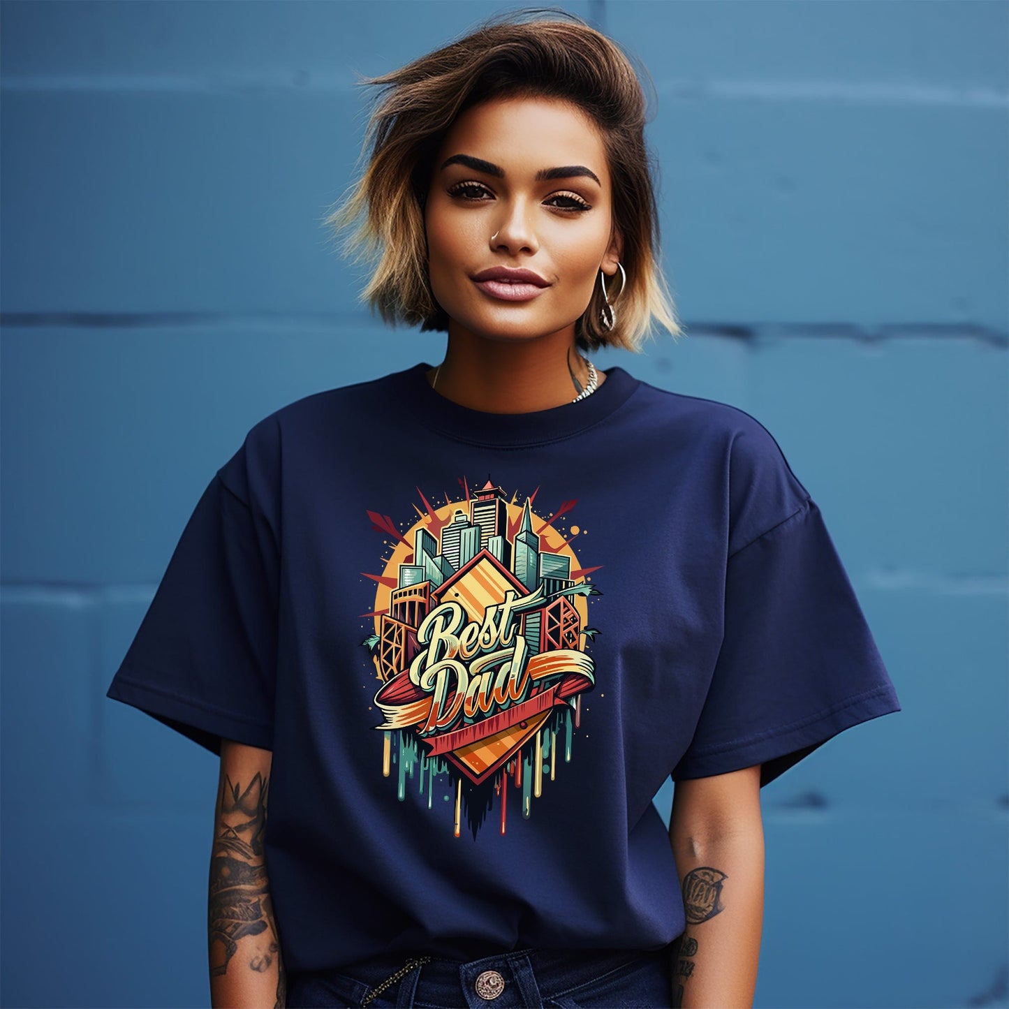 Best Dad City Skyline TShirt
