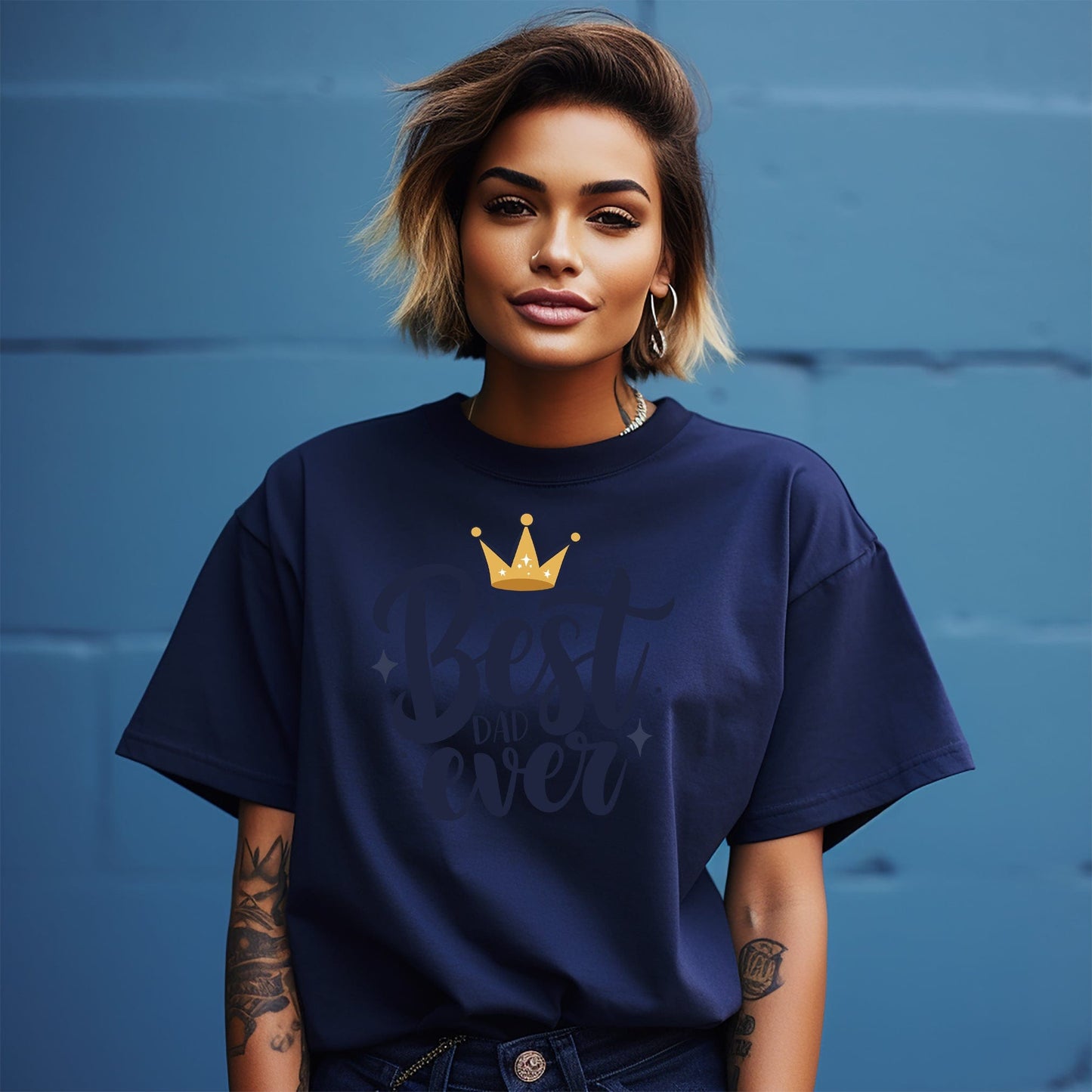 Best Dad Ever Crown Graphic Tee