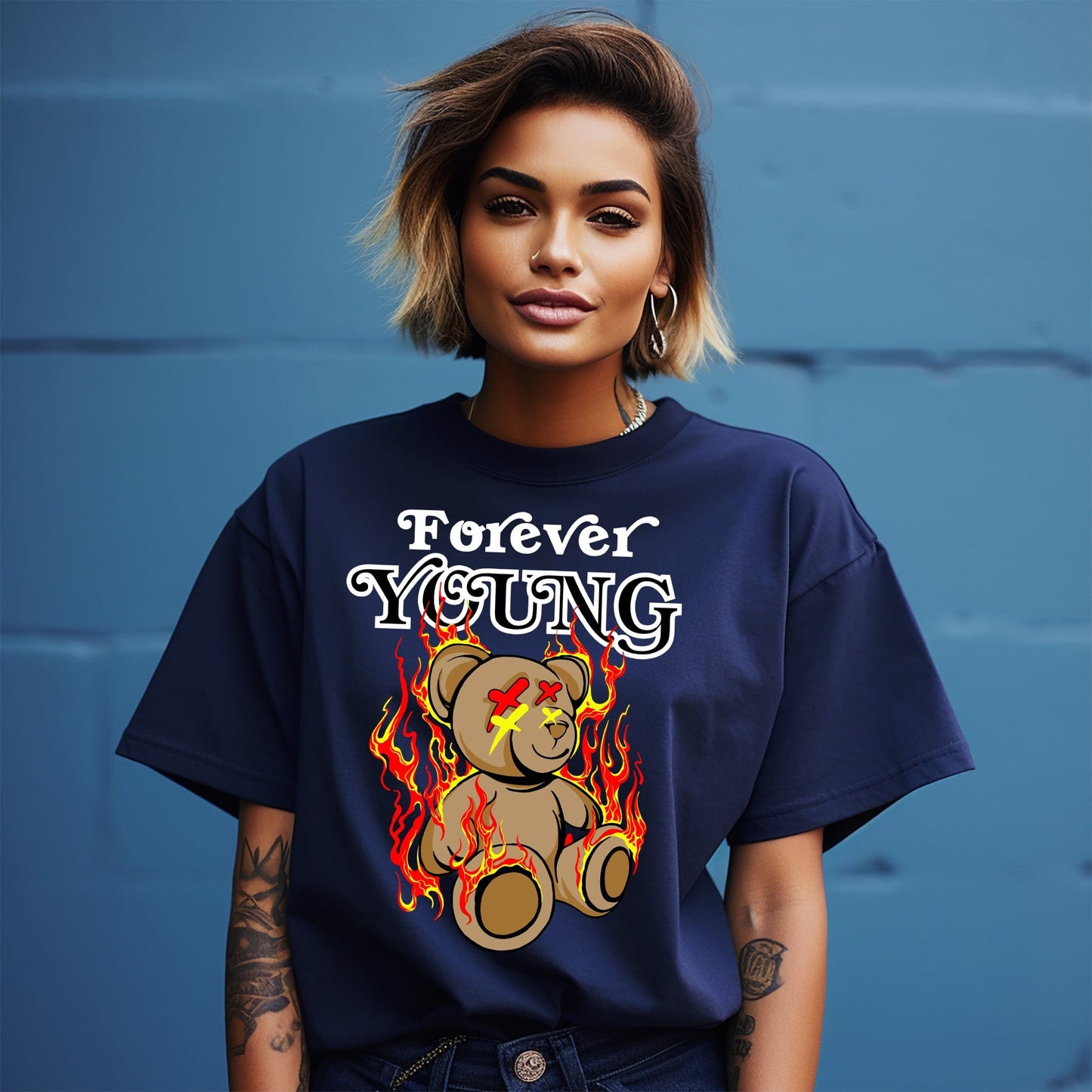 Forever Young Teddy Bear TShirt