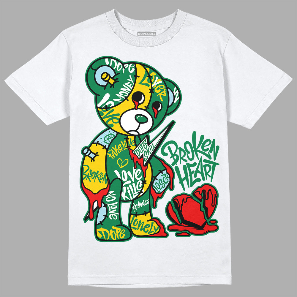 Lucky Green 5s DopeSkill T-Shirt Broken Heart Graphic