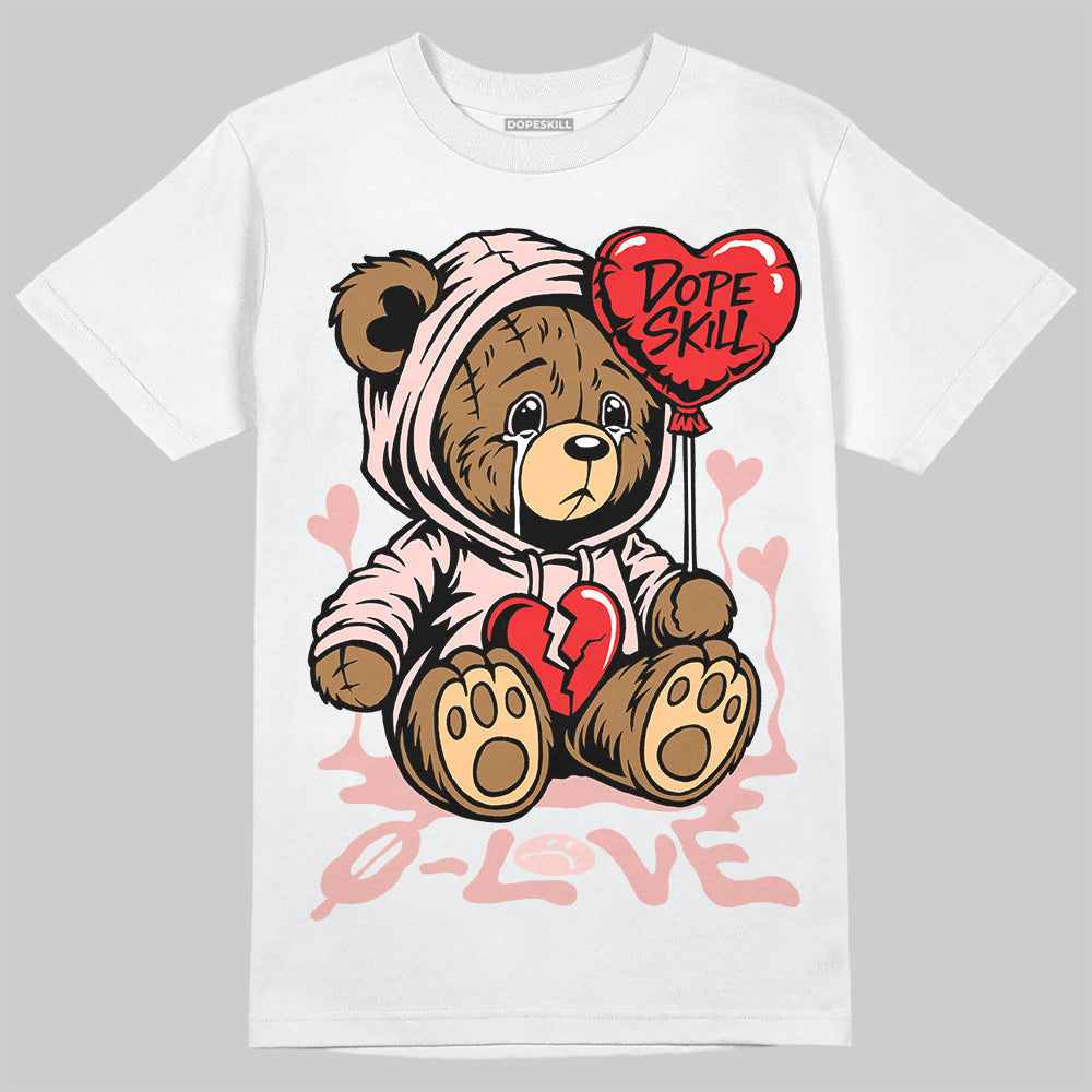 Leather Curb Glitter Pale Pink DopeSkill T-Shirt Broken Bear Graphic