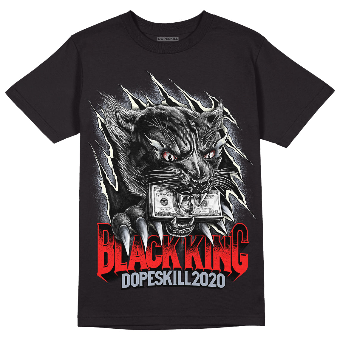 White Cement Reimagined 3s DopeSkill T-Shirt Black King Graphic