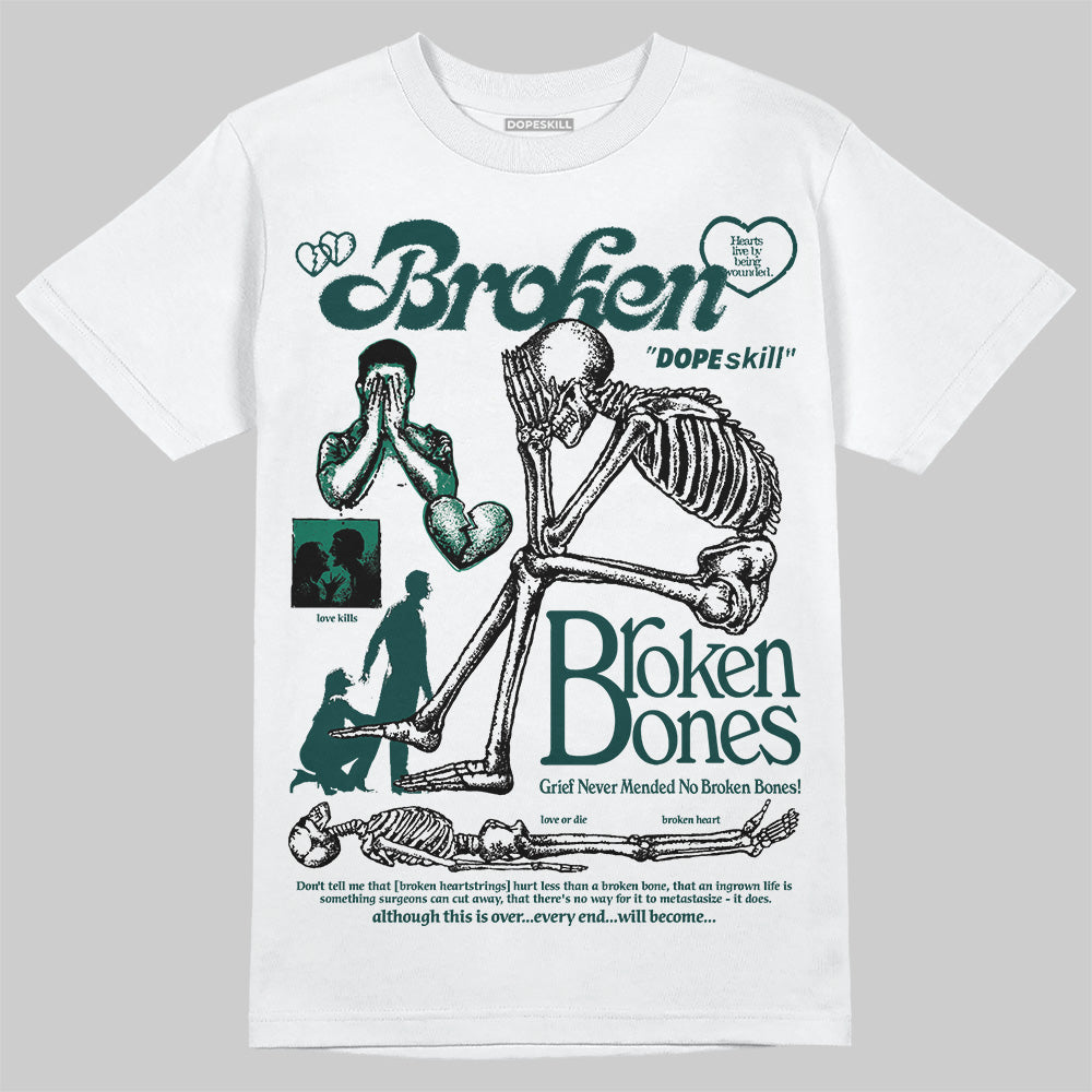 Oxidized Green 4s DopeSkill T-Shirt Broken Bones Graphic