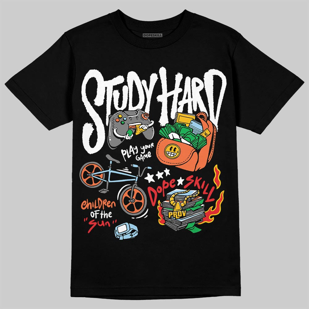 Dunk Panda White Black DopeSkill T-Shirt Study Hard Graphic