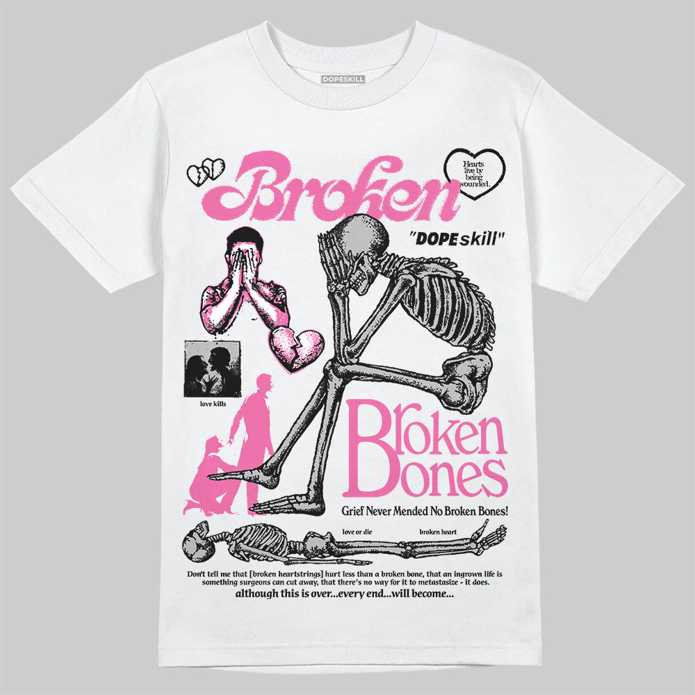 Kayano 14 Cream Sweet Pink DopeSkill T-Shirt Broken Bones Graphic
