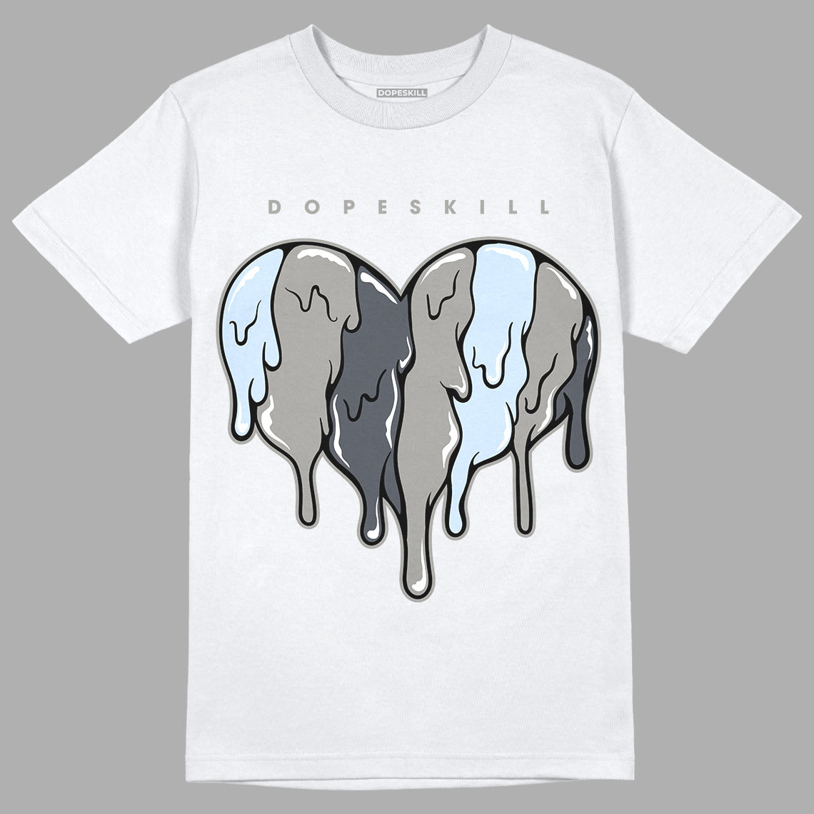 Cool Grey 6s DopeSkill T-Shirt Slime Drip Heart Graphic