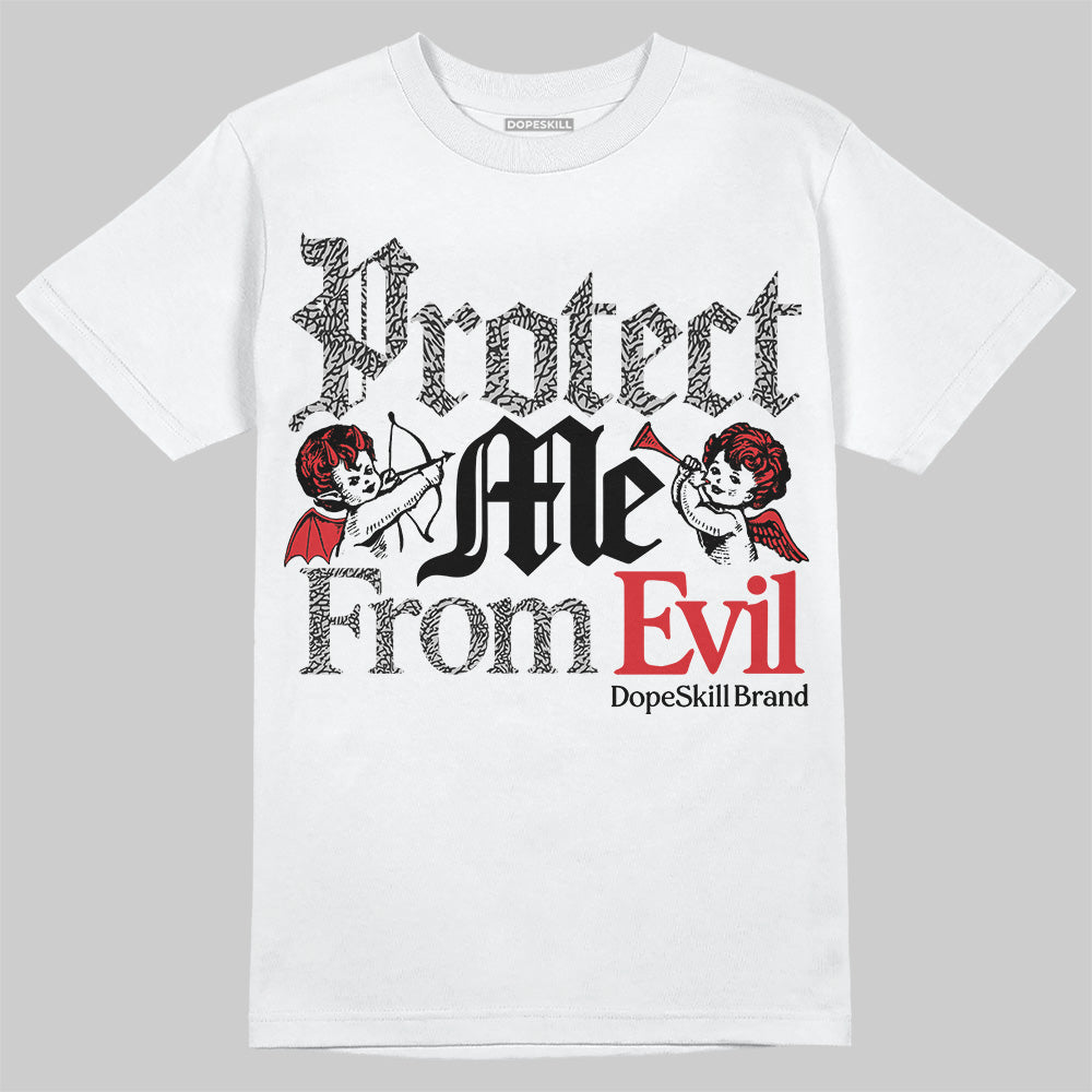 Black Cement 3s DopeSkill T-Shirt Protect Me From Evil Graphic
