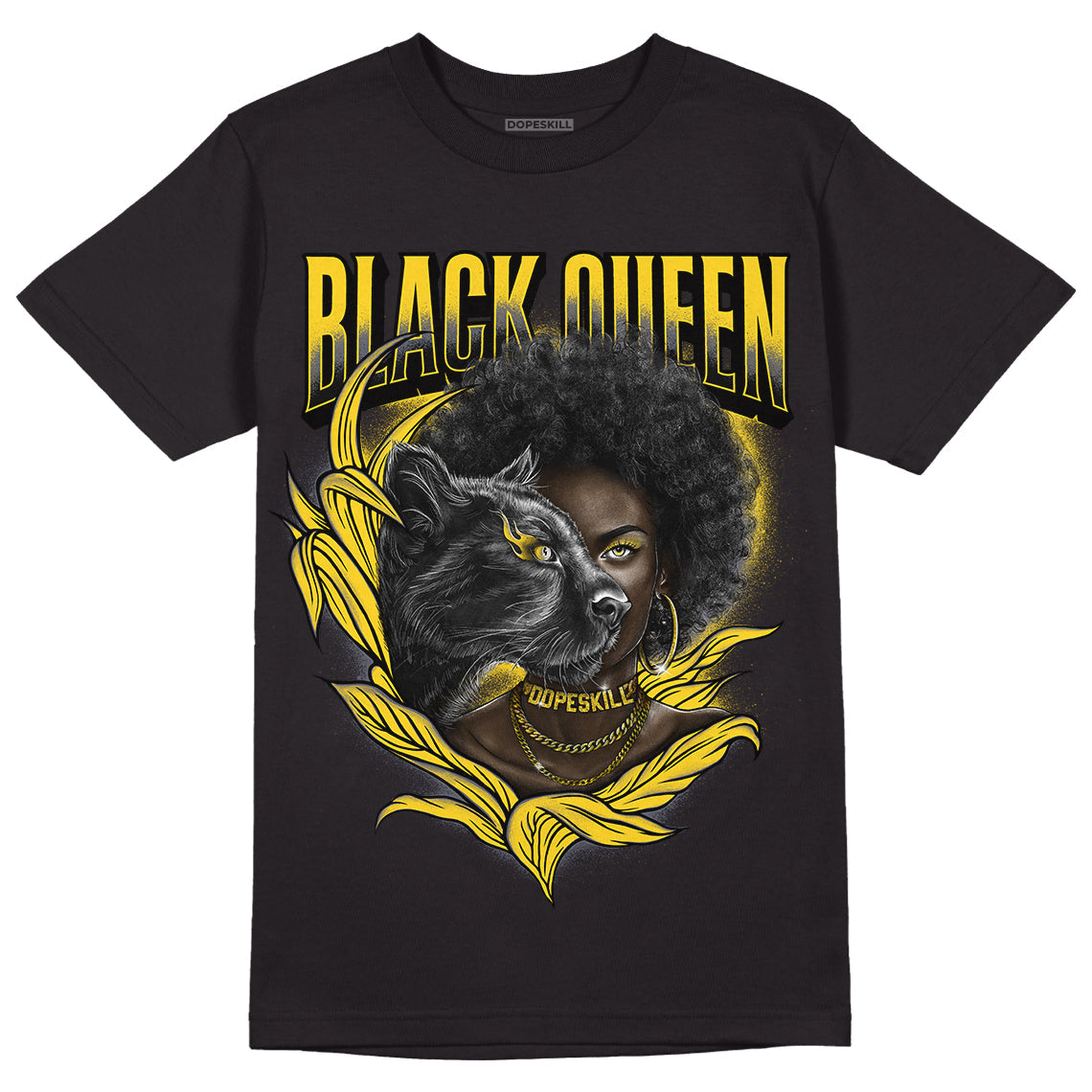 Lightning 4s DopeSkill T-Shirt New Black Queen Graphic