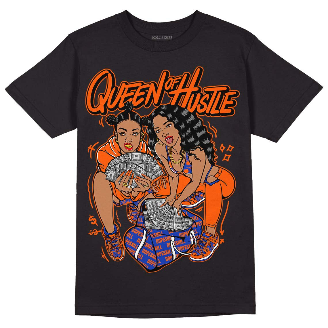 Dunk Low Futura Orange Blaze DopeSkill T-Shirt Queen Of Hustle Graphic
