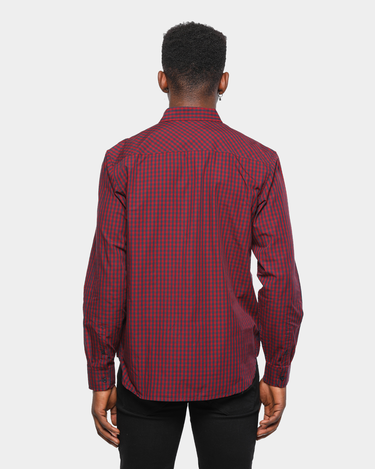 Carhartt Preston L/S Shirt Navy/Burgundy