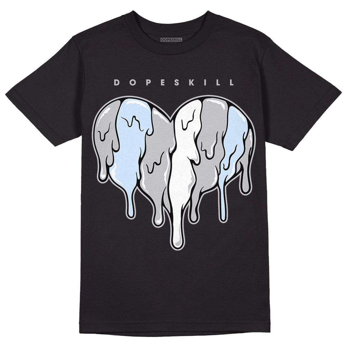 Cement Grey 11s DopeSkill T-Shirt Slime Drip Heart Graphic