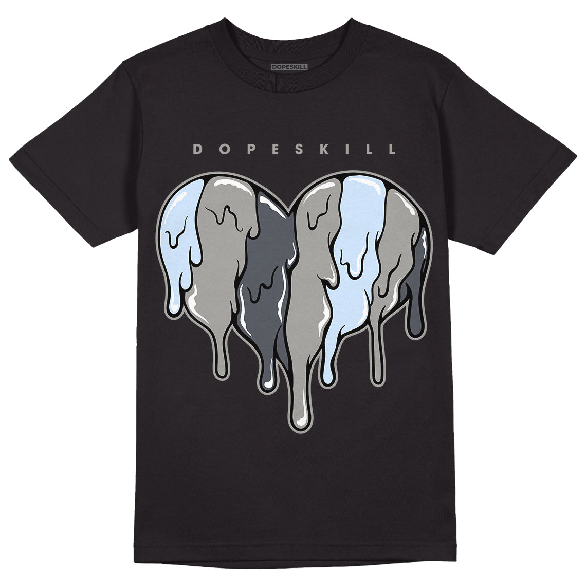 Cool Grey 6s DopeSkill T-Shirt Slime Drip Heart Graphic