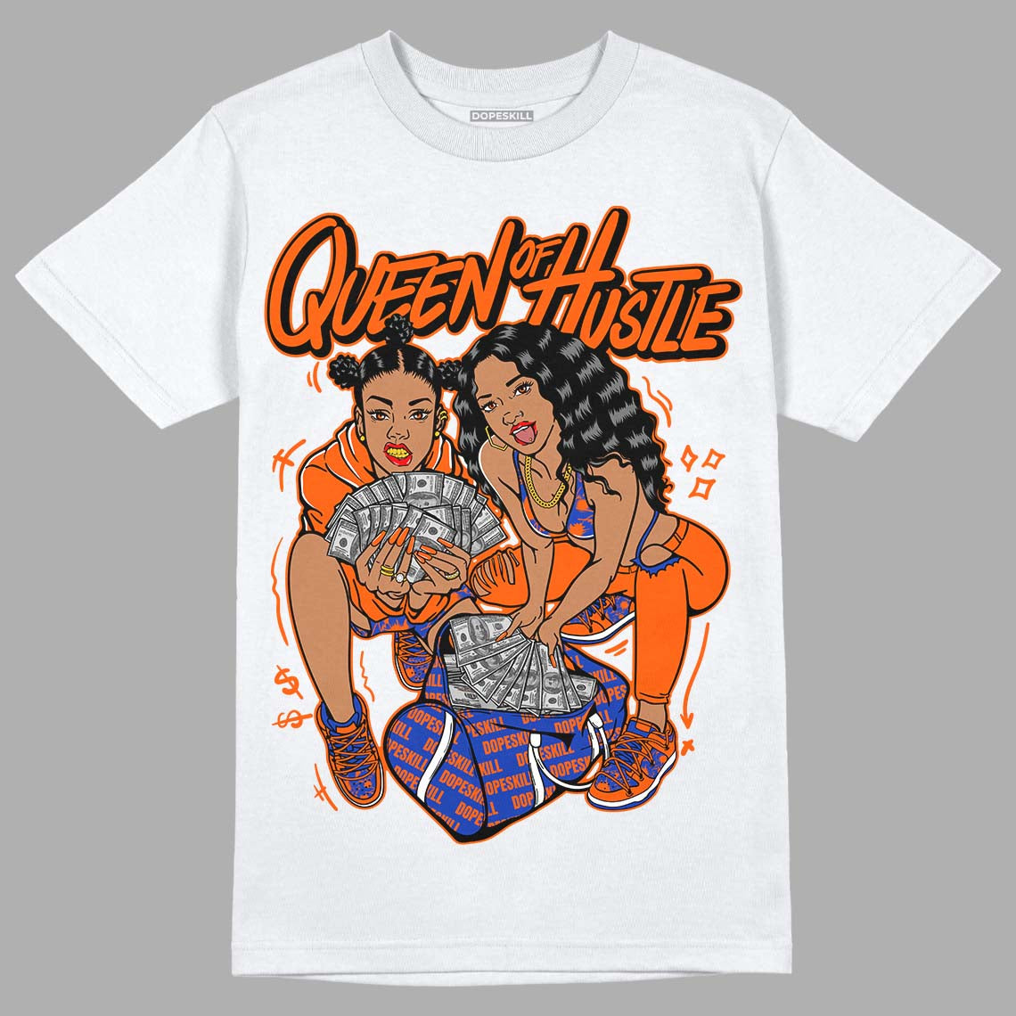 Dunk Low Futura Orange Blaze DopeSkill T-Shirt Queen Of Hustle Graphic