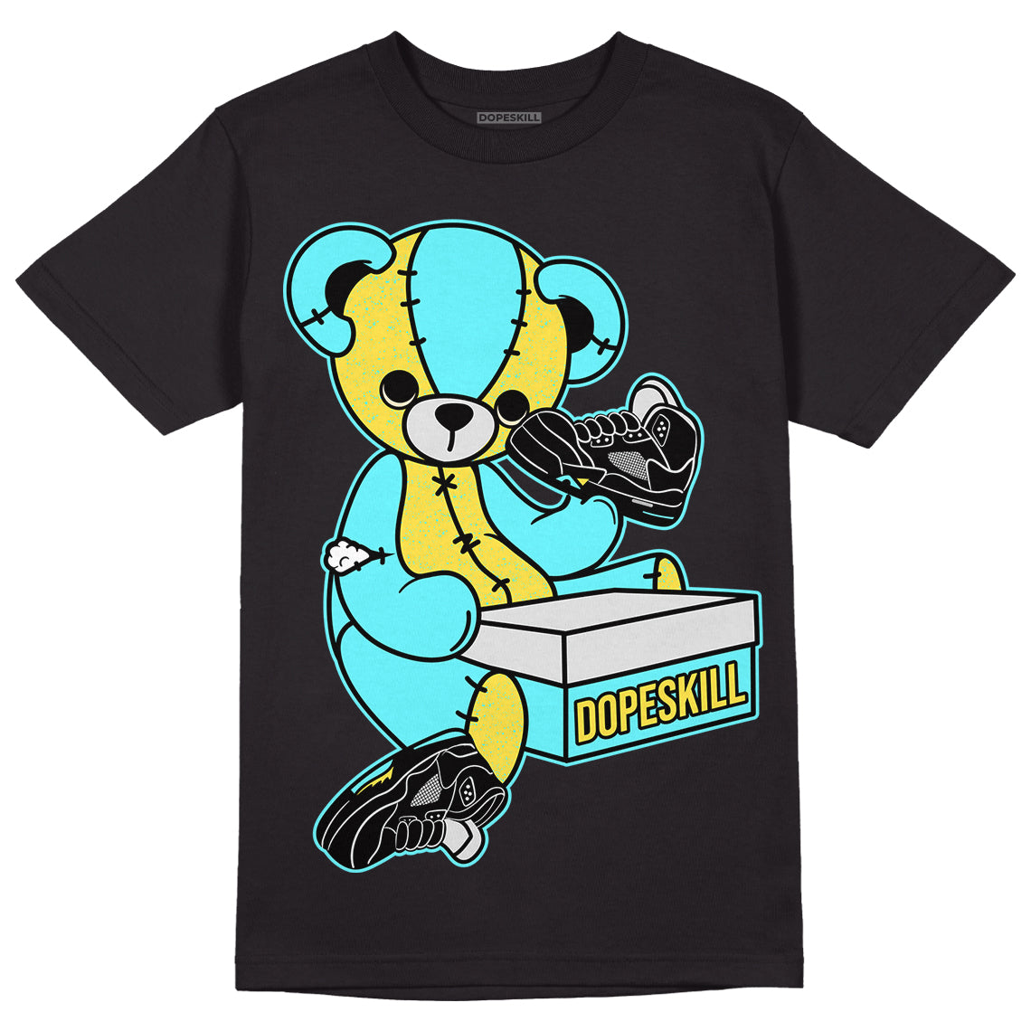 Aqua 5s DopeSkill T-Shirt Sneakerhead BEAR Graphic