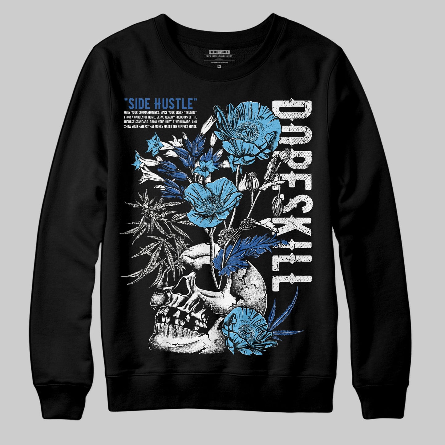 Blueberry 12s DopeSkill Sweatshirt Side Hustle Graphic