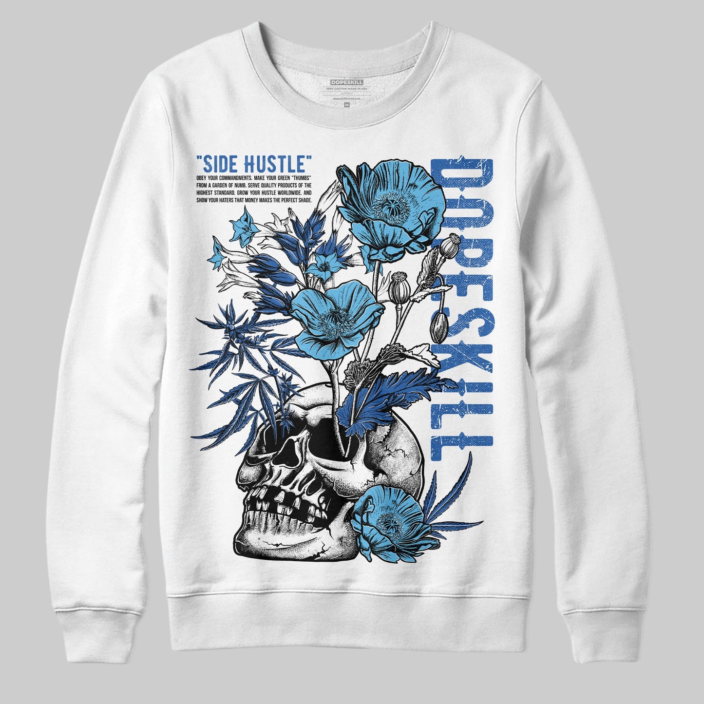 Blueberry 12s DopeSkill Sweatshirt Side Hustle Graphic