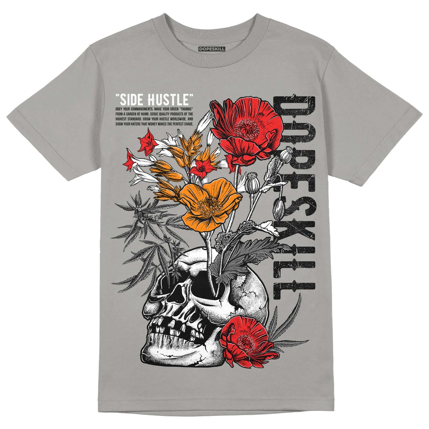 Grey Collection DopeSkill Grey T-shirt Side Hustle Graphic