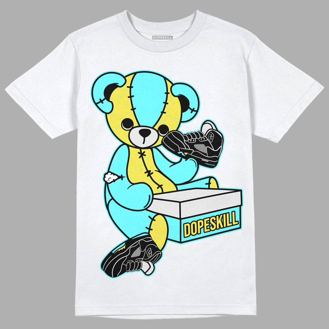 Aqua 5s DopeSkill T-Shirt Sneakerhead BEAR Graphic