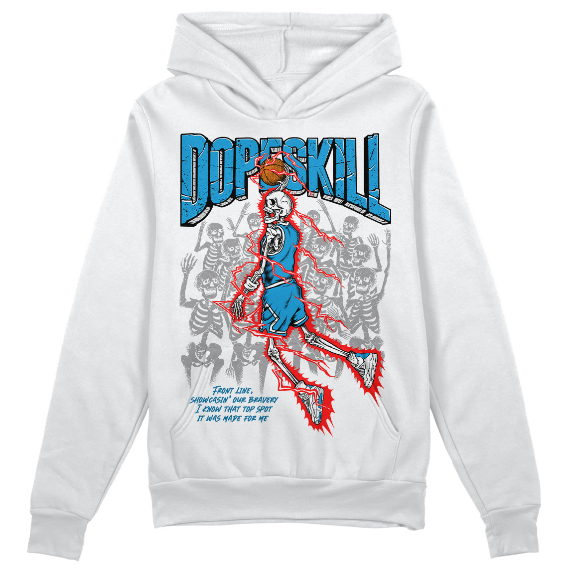 Military Blue 4s DopeSkill Hoodie Sweatshirt Thunder Dunk Graphic