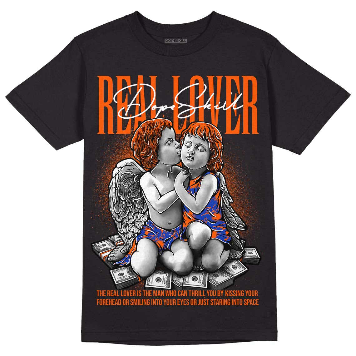 Dunk Low Futura Orange Blaze DopeSkill T-Shirt Real Lover Graphic