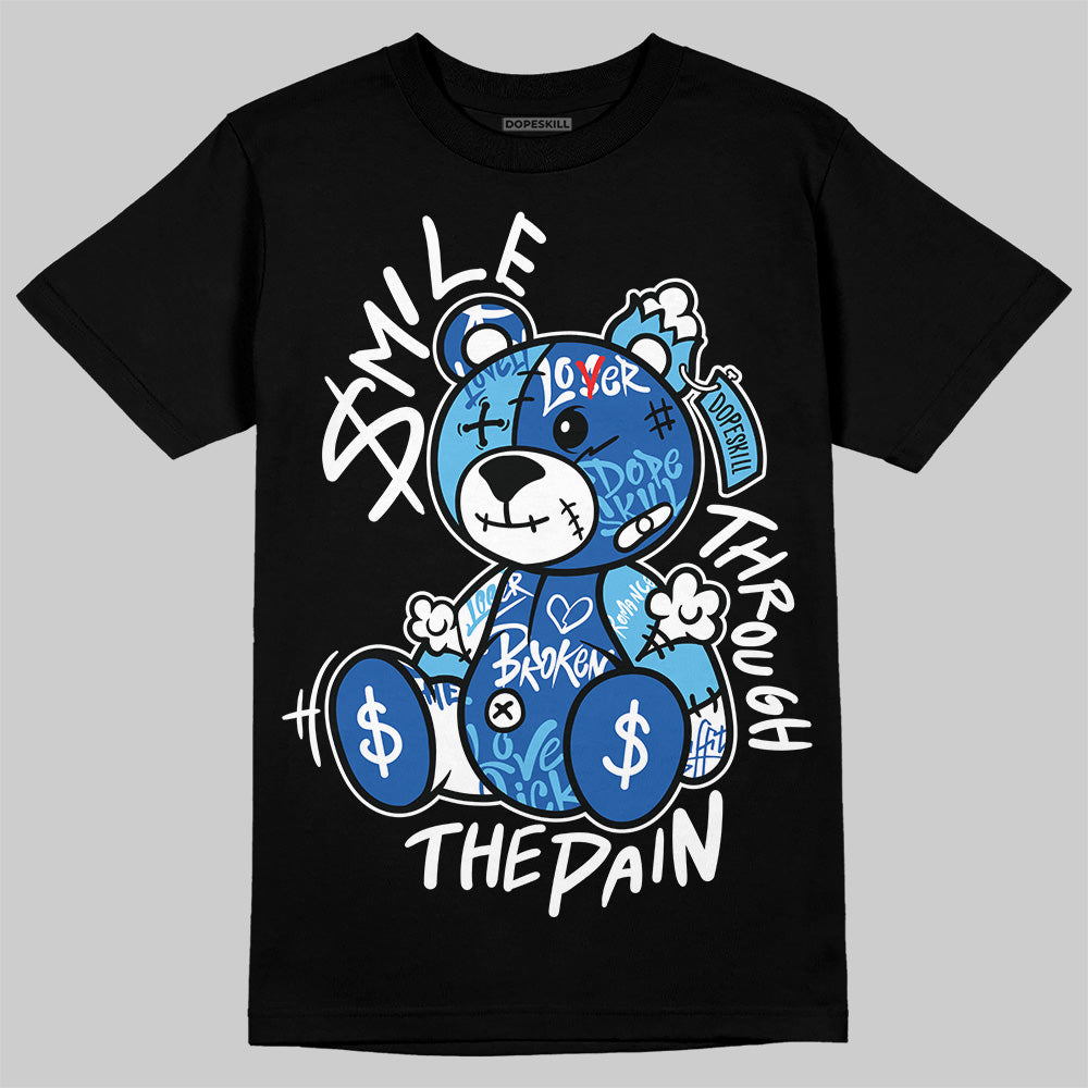 Blueberry 12s DopeSkill T-Shirt Smile Through The Pain Graphic