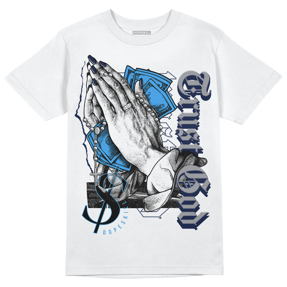AJ Spizike White Obsidian DopeSkill T-Shirt Trust God Graphic
