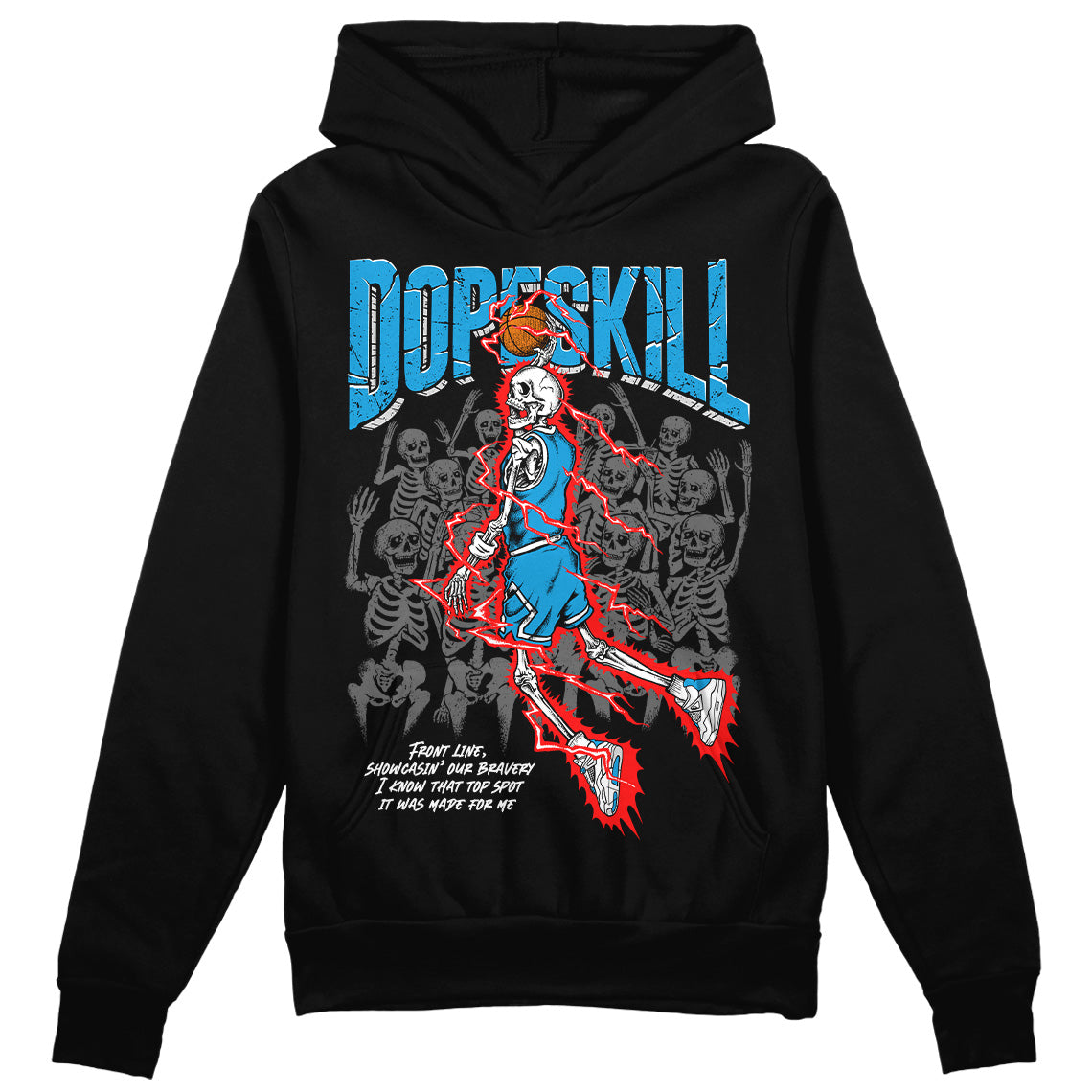 Military Blue 4s DopeSkill Hoodie Sweatshirt Thunder Dunk Graphic