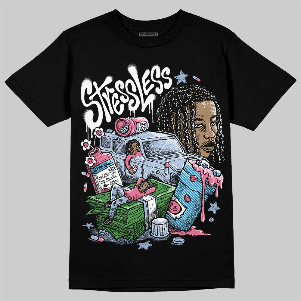 Denim Pink Glow 3s DopeSkill T-Shirt Stressless Graphic