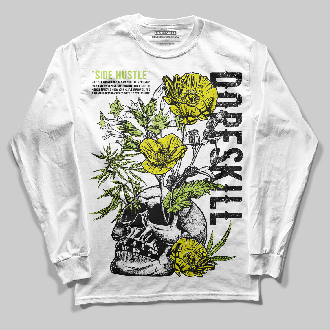 Bright Cactus 13s DopeSkill Long Sleeve T-Shirt Side Hustle Graphic