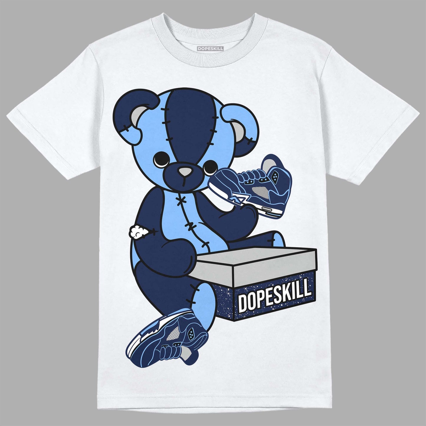 Midnight Navy 5s DopeSkill T-Shirt Sneakerhead BEAR Graphic
